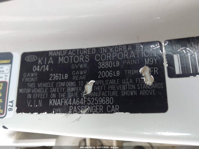 Продаж на аукціоні авто 2015 Kia Forte Lx, vin: KNAFK4A64F5259680, номер лоту: 44576215