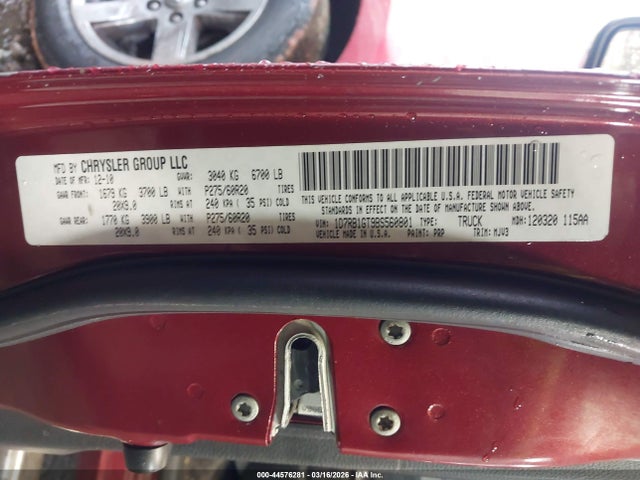 Продаж на аукціоні авто 2011 Ram Ram 1500 Slt, vin: 1D7RB1GT9BS560801, номер лоту: 44576281