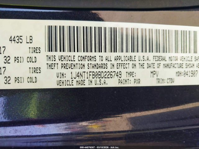 2011 JEEP COMPASS 1J4NT1FB0BD226749 Photo 8