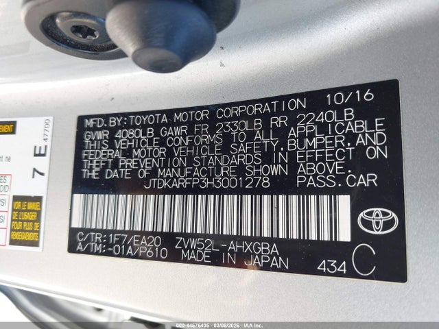 JTDKARFP3H3001278 Toyota Prius Prime Advanced