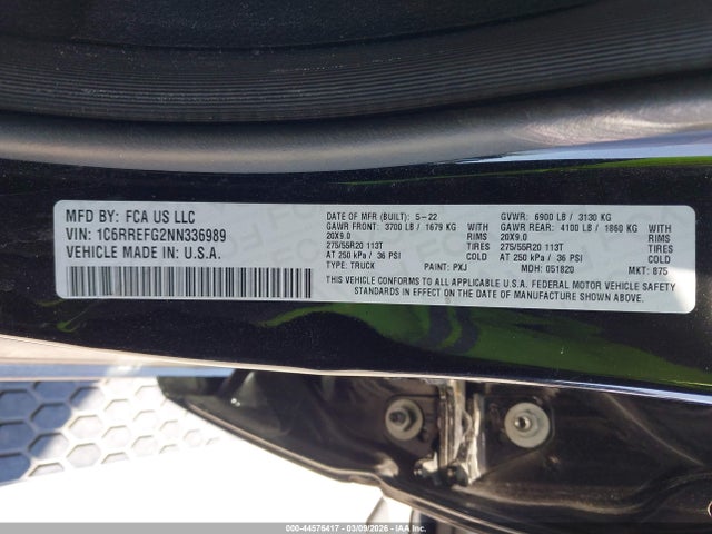 2022 RAM 1500 1C6RREFG2NN336989 Photo 8