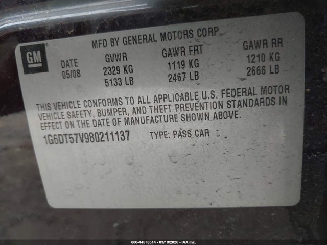 2008 CADILLAC CTS 1G6DT57V980211137 Photo 8