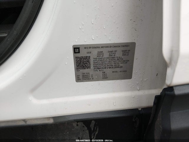Продажа на аукционе авто 2019 Chevrolet Equinox Lt, vin: 2GNAXUEV4K6169919, номер лота: 44576603