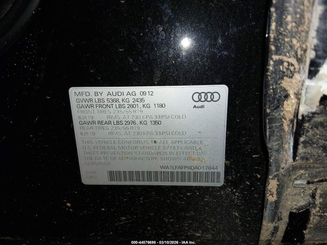 2013 AUDI Q5 WA1LFAFP6DA017644 Photo 8