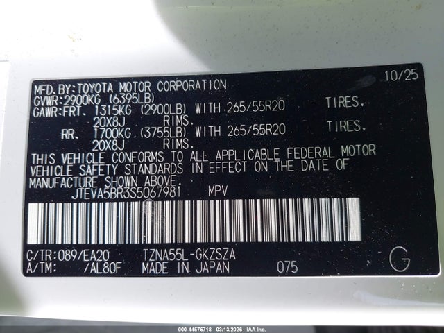 Toyota 4runner Trd Sport Premium 2025 JTEVA5BR3S5067981 Image 9
