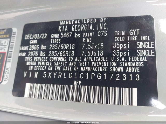 2023 KIA SORENTO 5XYRLDLC1PG172313 Photo 8