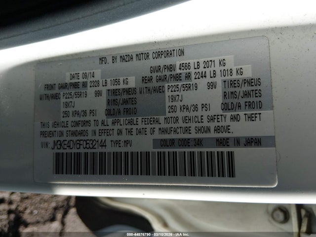 Aukcja sprzedaży 2015 Mazda Cx-5 Grand Touring, vin: JM3KE4DY6F0532144, numer aukcji: 44576790