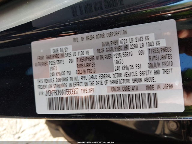 Продаж на аукціоні авто 2022 Mazda Cx-5 2.5 S Premium, vin: JM3KFBDMXN1560567, номер лоту: 44576798