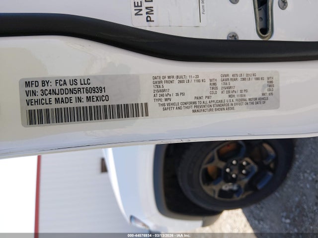 2024 Jeep Compass Trailhawk 4x4 მანქანა იყიდება აუქციონზე, vin: 3C4NJDDN5RT609391, აუქციონის ნომერი: 44576934