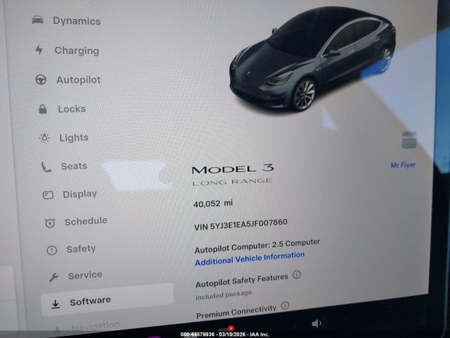 44576936 :رقم المزاد ، 5YJ3E1EA5JF007860 vin ، 2018 Tesla Model 3 Long Range/mid Range مزاد بيع