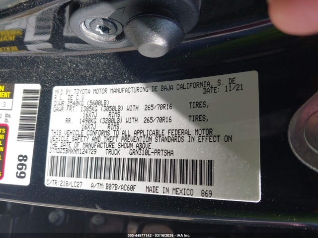 2022 TOYOTA TACOMA 3TMDZ5BNXNM124729 Photo 8