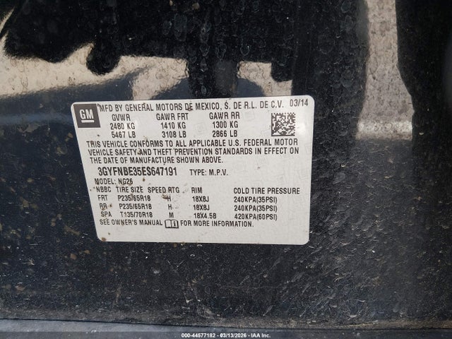 2014 CADILLAC SRX 3GYFNBE35ES647191 Photo 8