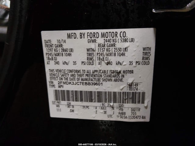 Ford EDGE SEL 2014 2FMDK3JC7EBB39601 Image 9