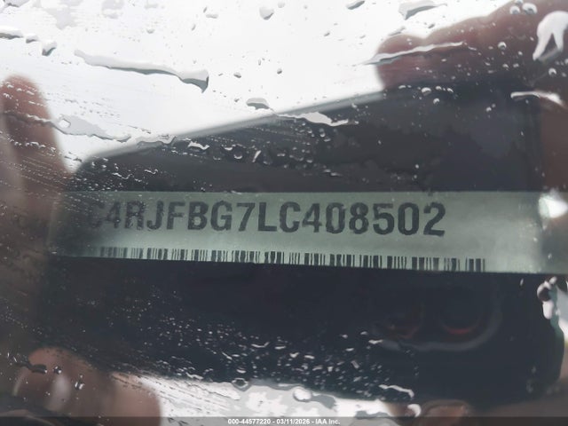 Продажа на аукционе авто 2020 Jeep Grand Cherokee Limited 4x4, vin: 1C4RJFBG7LC408502, номер лота: 44577220