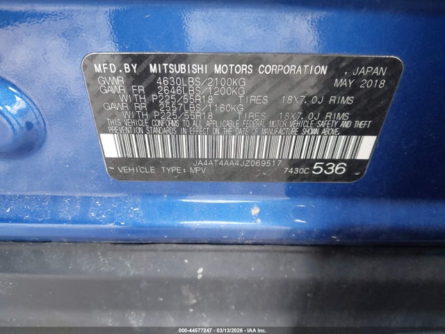 2018 MITSUBISHI ECLIPSE CROSS JA4AT4AA4JZ069517 Photo 8