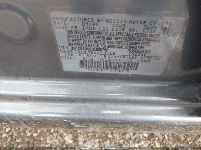 Nissan Versa 1.6 S 2024 3N1CN8DV9RL930792 Image 9