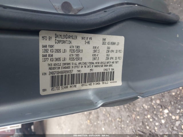 2006 CHRYSLER PACIFICA 2A8GF68486R890357 Photo 8