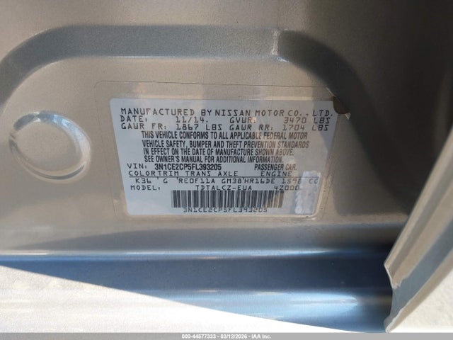 Nissan Versa Note S Plus 2015 3N1CE2CP5FL393205 Image 9