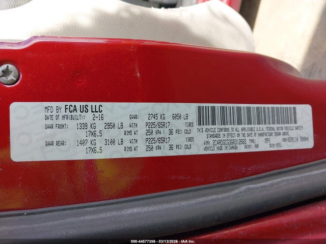 2016 DODGE GRAND CARAVAN 2C4RDGCG3GR312665 Photo 8