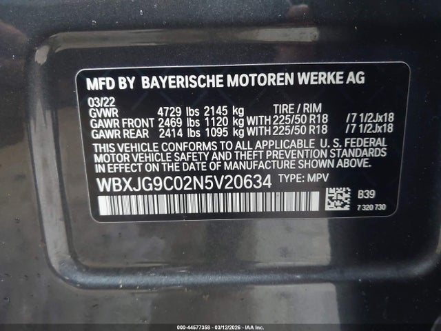 2022 BMW X1 WBXJG9C02N5V20634 Photo 8