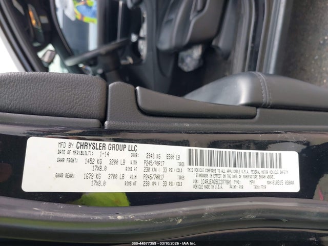 2014 Jeep Grand Cherokee Laredo მანქანა იყიდება აუქციონზე, vin: 1C4RJEAG5EC377801, აუქციონის ნომერი: 44577359