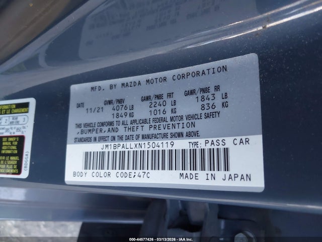 JM1BPALLXN1504119 Mazda Mazda3 Carbon Edition