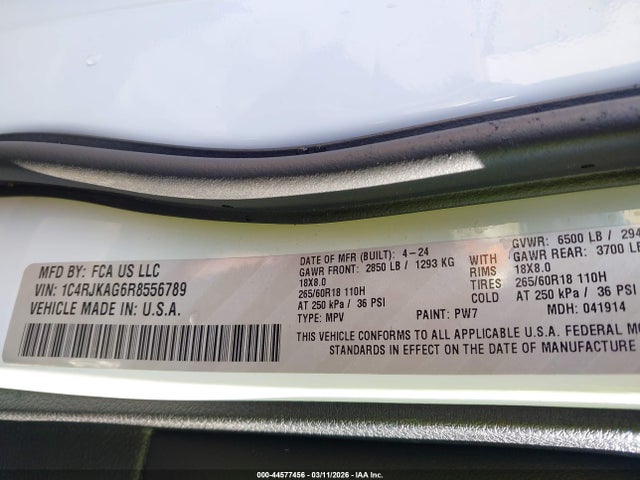 2024 JEEP GRAND CHEROKEE L 1C4RJKAG6R8556789 Photo 8