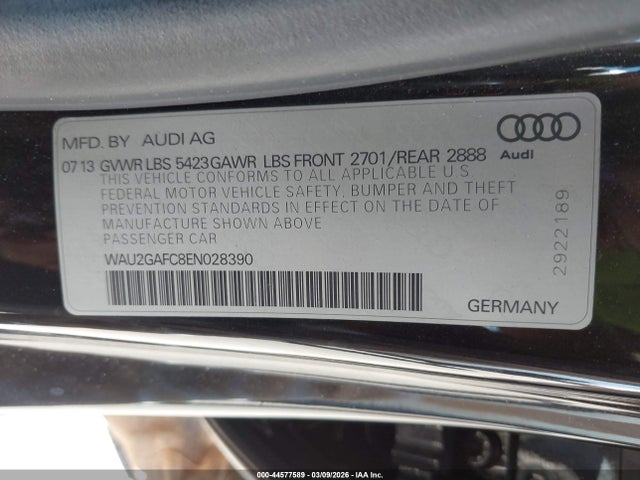 2014 AUDI A7 WAU2GAFC8EN028390 Photo 8
