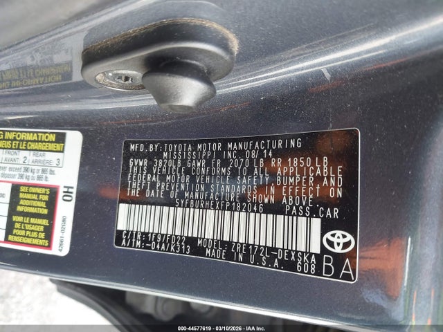 Toyota Corolla S Plus 2015 5YFBURHEXFP182046 Image 9