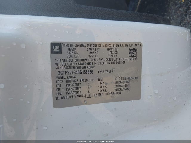 2011 GMC SIERRA 1500 3GTP2VE34BG166836 Photo 8