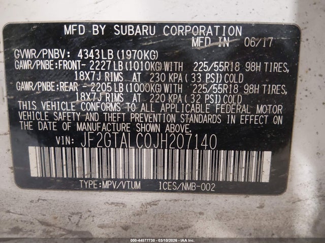 2018 SUBARU CROSSTREK JF2GTALC0JH207140 Photo 8