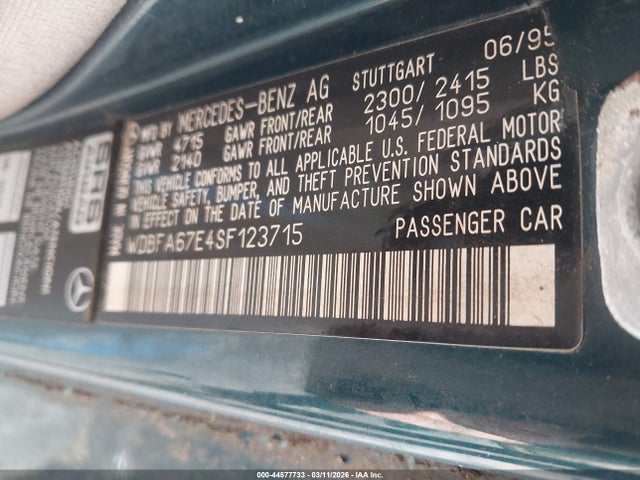 1995 MERCEDES-BENZ SL WDBFA67E4SF123715 Photo 8
