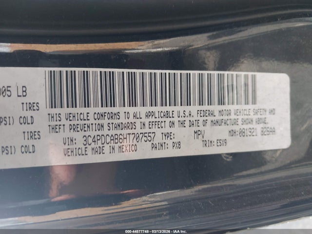Dodge JOURNEY SE 2017 3C4PDCAB6HT707557 Image 9