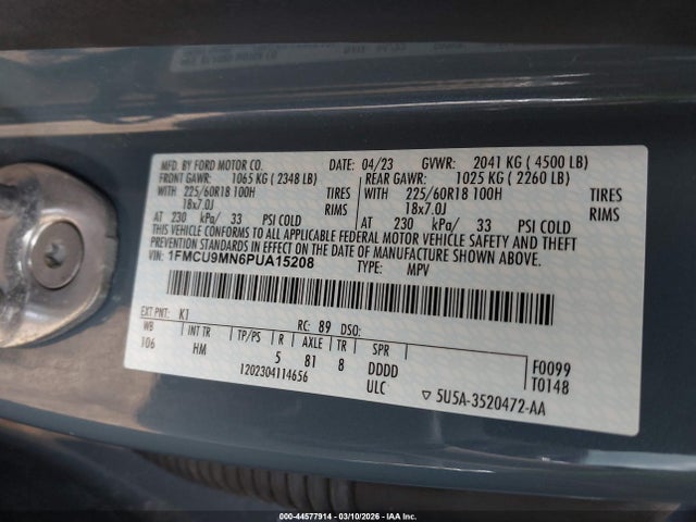 2023 FORD ESCAPE 1FMCU9MN6PUA15208 Photo 8