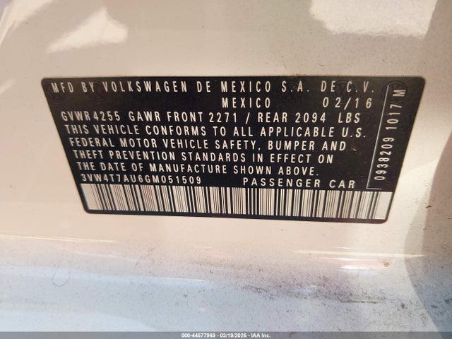 2016 VOLKSWAGEN GOLF GTI 3VW4T7AU6GM051509 Photo 8