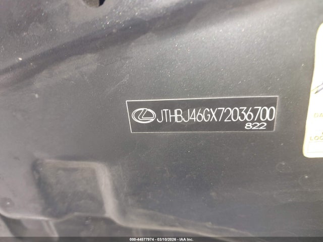 Продажа на аукционе авто 2007 Lexus Es 350, vin: JTHBJ46GX72036700, номер лота: 44577974