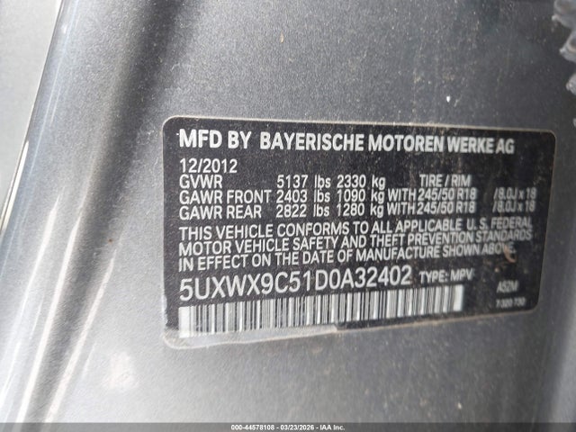 2013 BMW X3 5UXWX9C51D0A32402 Photo 8