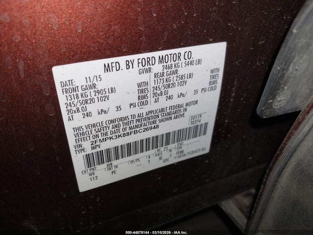 2015 FORD EDGE 2FMPK3K88FBC26948 Photo 8