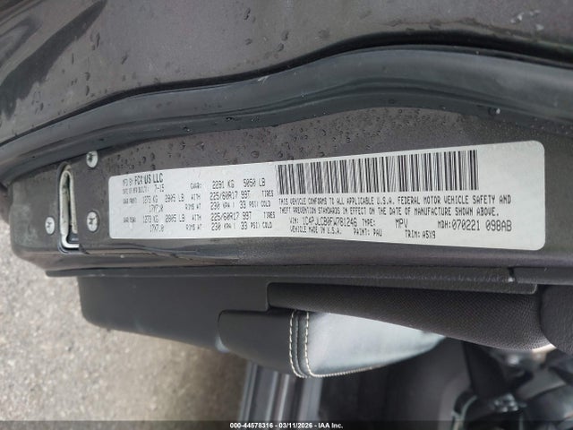 2015 Jeep Cherokee Latitude მანქანა იყიდება აუქციონზე, vin: 1C4PJLCB0FW781246, აუქციონის ნომერი: 44578316