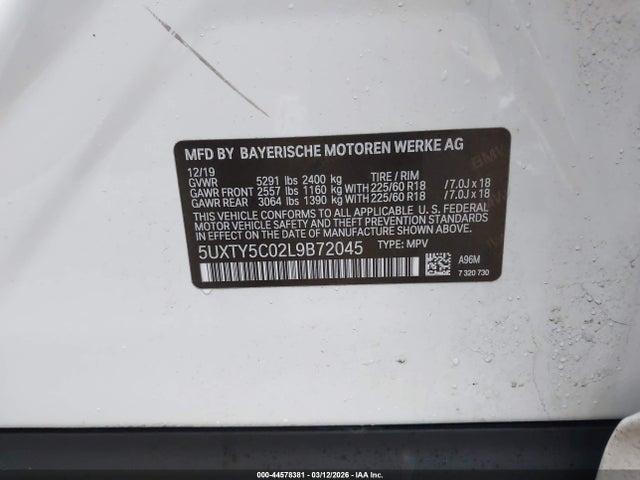 2020 BMW X3 5UXTY5C02L9B72045 Photo 8