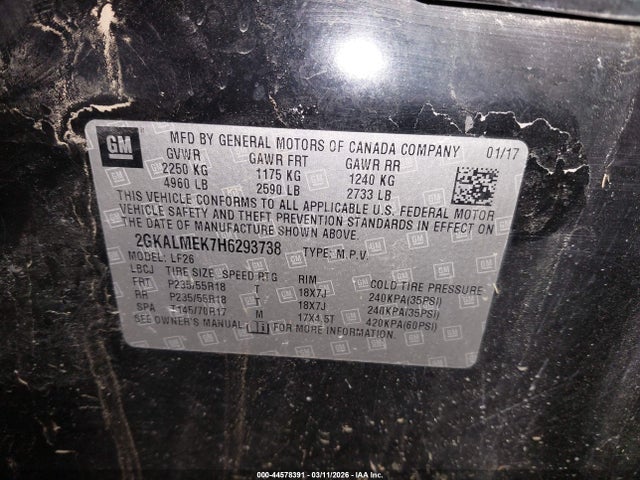 2GKALMEK7H6293738 GMC Terrain Sle-1