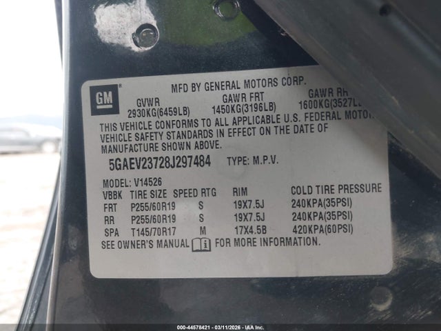 Продаж на аукціоні авто 2008 Buick Enclave Cxl, vin: 5GAEV23728J297484, номер лоту: 44578421
