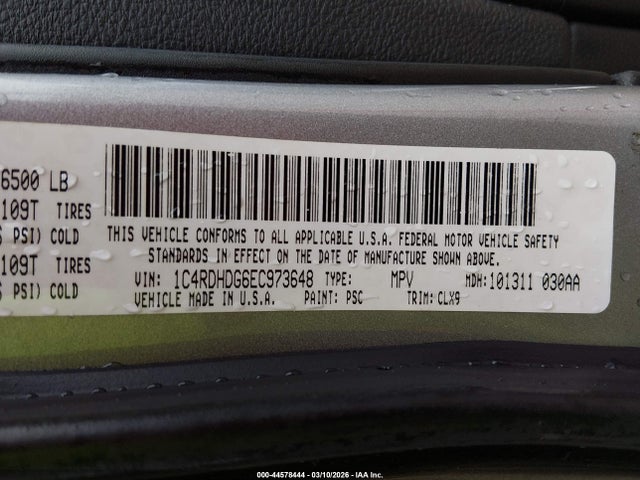 Dodge DURANGO LIMITED 2014 1C4RDHDG6EC973648 Image 9