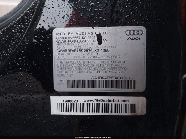 2011 AUDI Q5 WA1DKAFP5BA013615 Photo 8