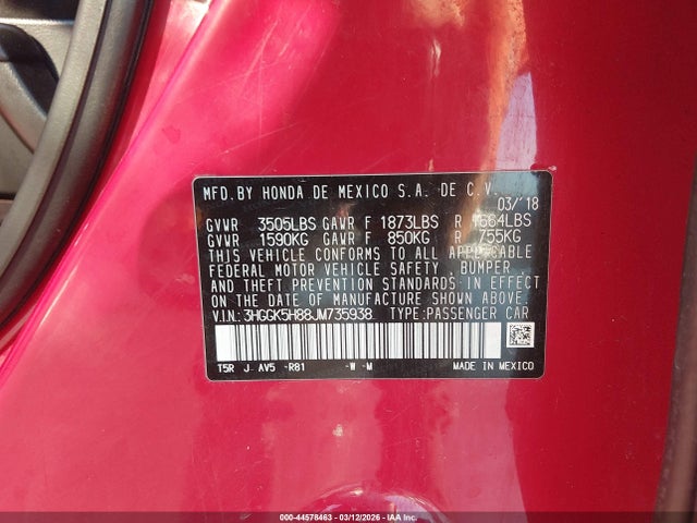 2018 HONDA FIT 3HGGK5H88JM735938 Photo 8