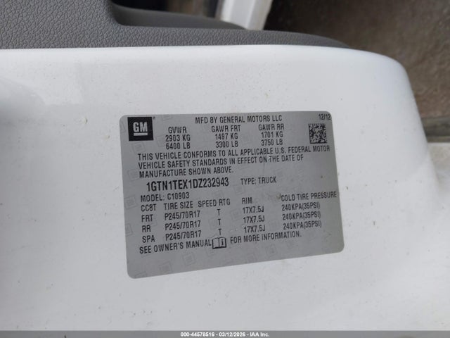 2013 GMC SIERRA 1500 1GTN1TEX1DZ232943 Photo 8