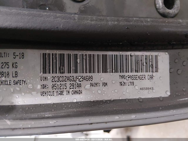 Dodge Challenger Sxt 2018 2C3CDZAG3JH294609 Image 9