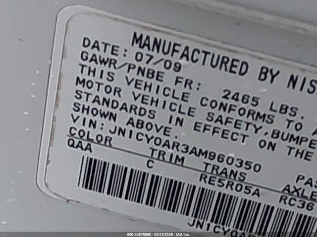 Aukcja sprzedaży 2010 Infiniti M35x, vin: JN1CY0AR3AM960350, numer aukcji: 44578580