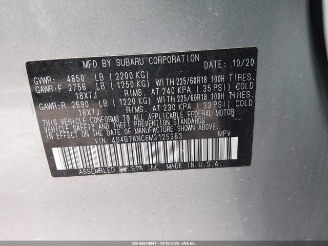 4S4BTANC6M3125383 Subaru Outback Limited