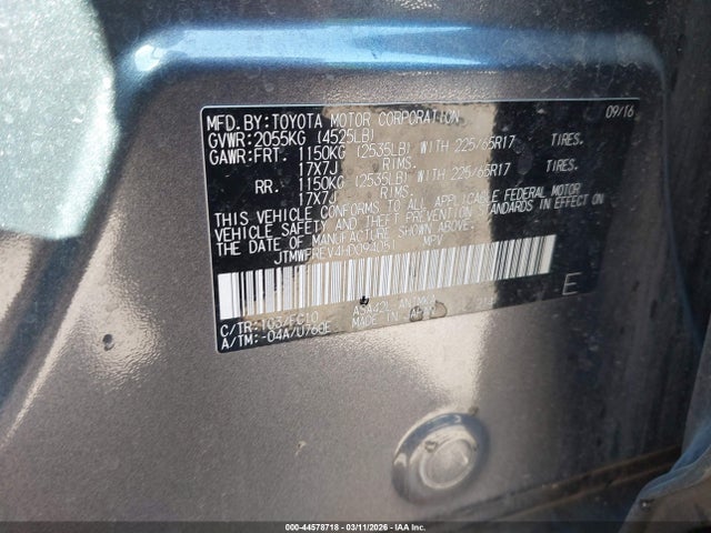 Toyota Rav4 Xle 2017 JTMWFREV4HD094051 Image 9